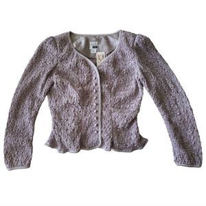 JEANNE MARC COLLECTION Lilac Textured Button-Front Blazer S 4/6‎ NWT